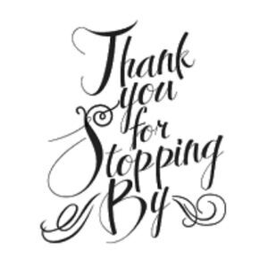 Thank you for stopping by..